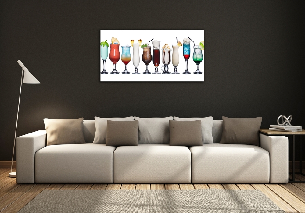 Wall art on glass Drink set