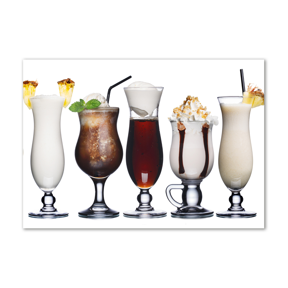 Wall art on glass Drink set