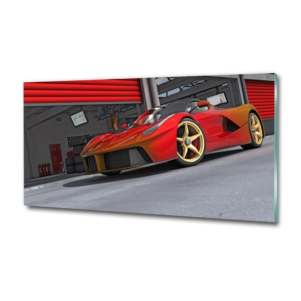 Glass picture print Racer