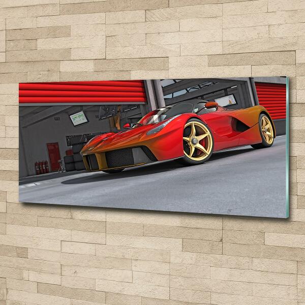 Glass picture print Racer