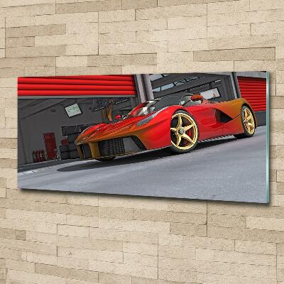 Glass picture print Racer