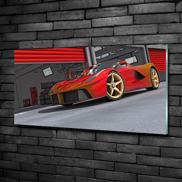 Glass picture print Racer