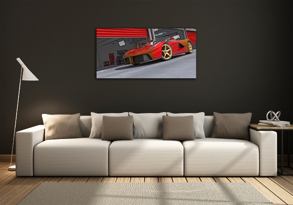 Glass picture print Racer