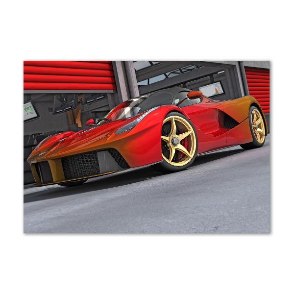 Glass picture print Racer