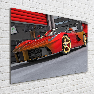 Glass picture print Racer