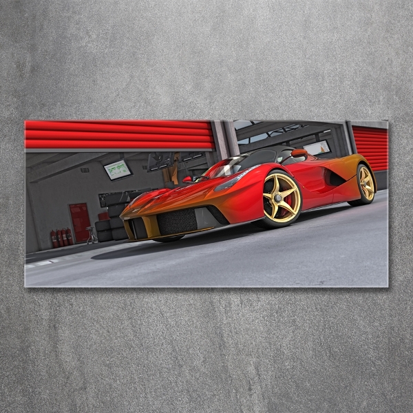 Glass picture print Racer