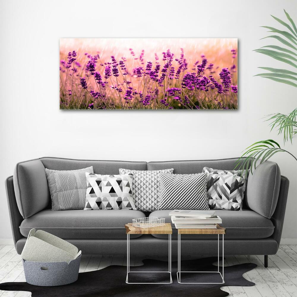 Glass wall art Lavender