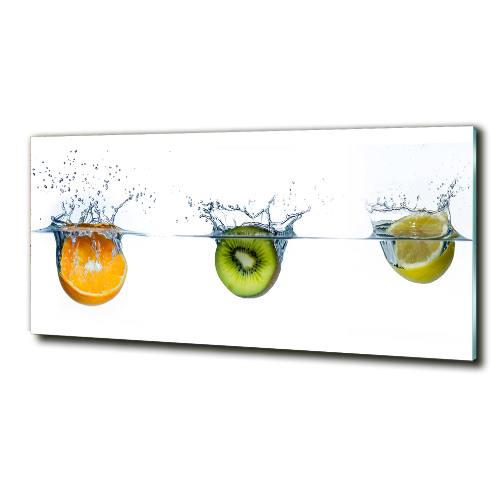 Wall art on glass Fruit underwater