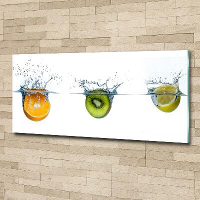 Wall art on glass Fruit underwater