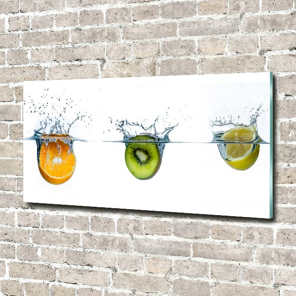 Wall art on glass Fruit underwater