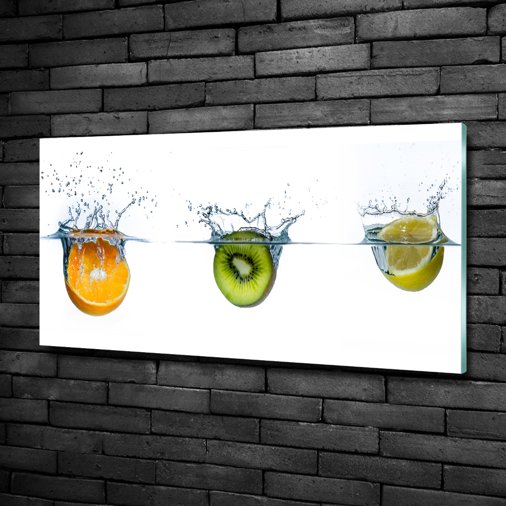 Wall art on glass Fruit underwater