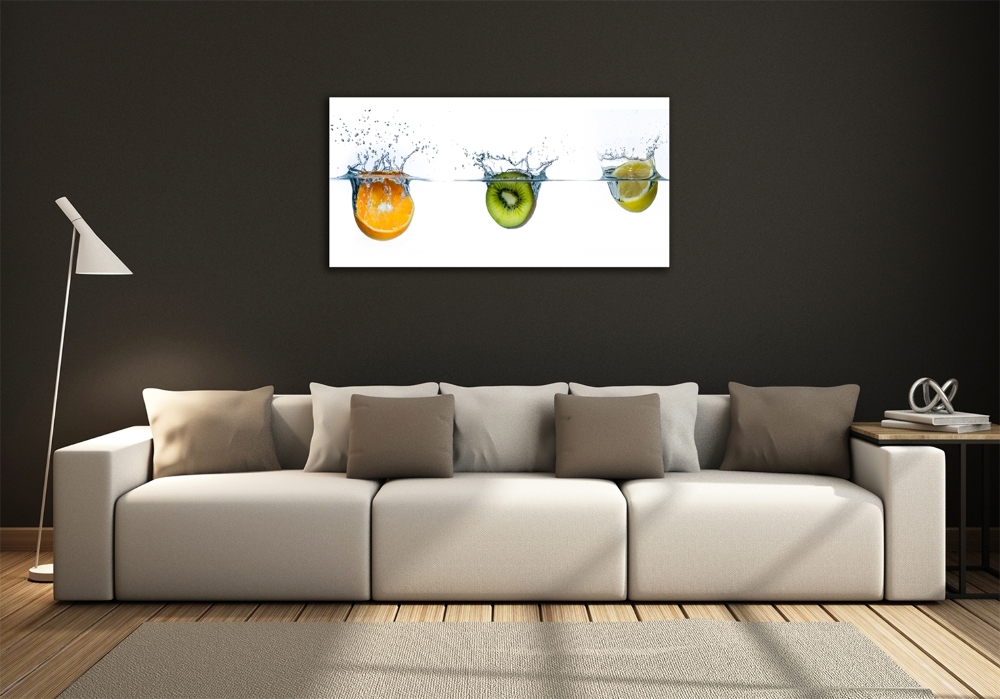 Wall art on glass Fruit underwater