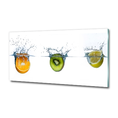 Wall art on glass Fruit underwater