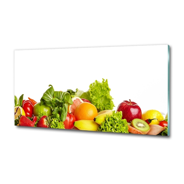 Wall art on glass Fruits and vegetables