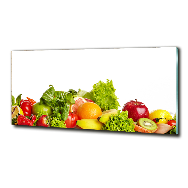 Wall art on glass Fruits and vegetables