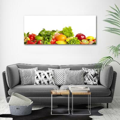 Wall art on glass Fruits and vegetables