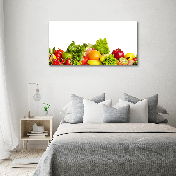 Wall art on glass Fruits and vegetables