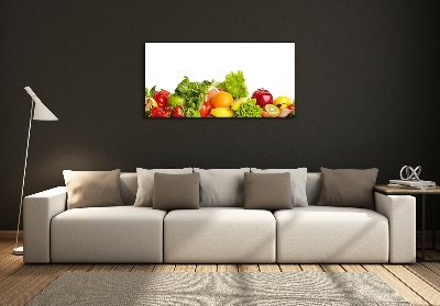 Wall art on glass Fruits and vegetables