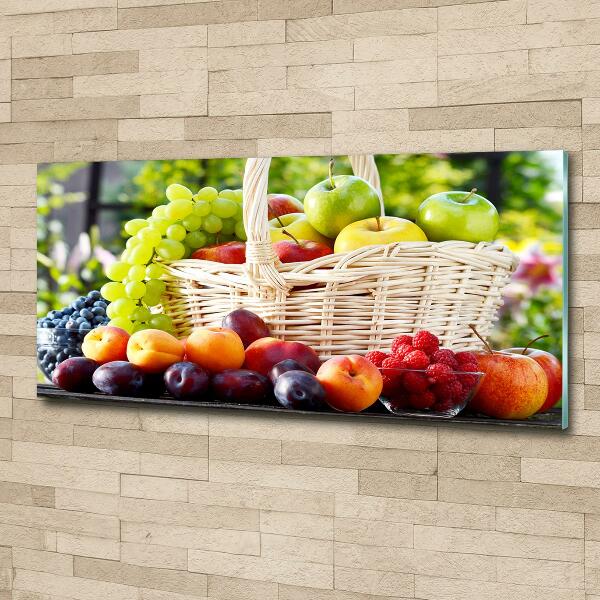 Glass wall art Fruit basket