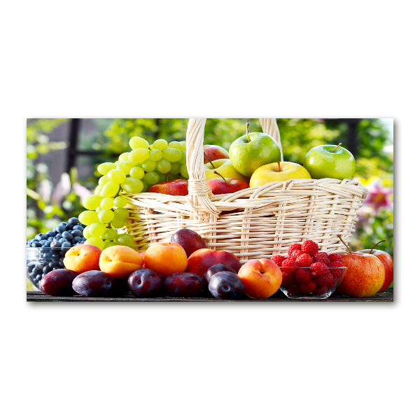 Glass wall art Fruit basket