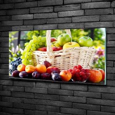 Glass wall art Fruit basket