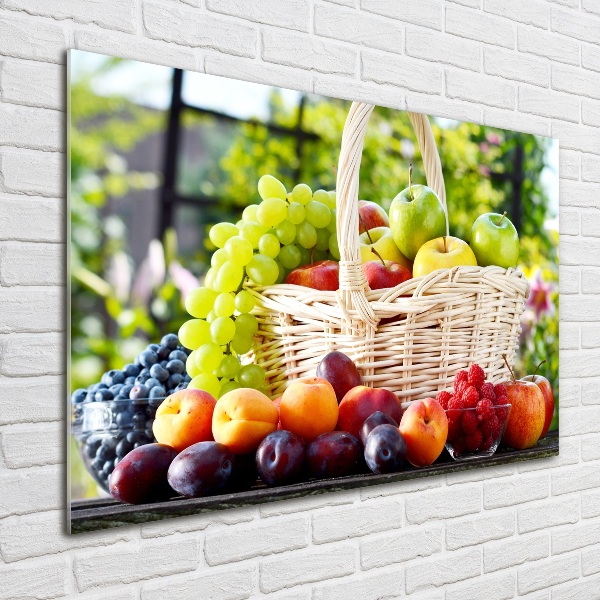 Glass wall art Fruit basket