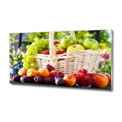 Glass wall art Fruit basket