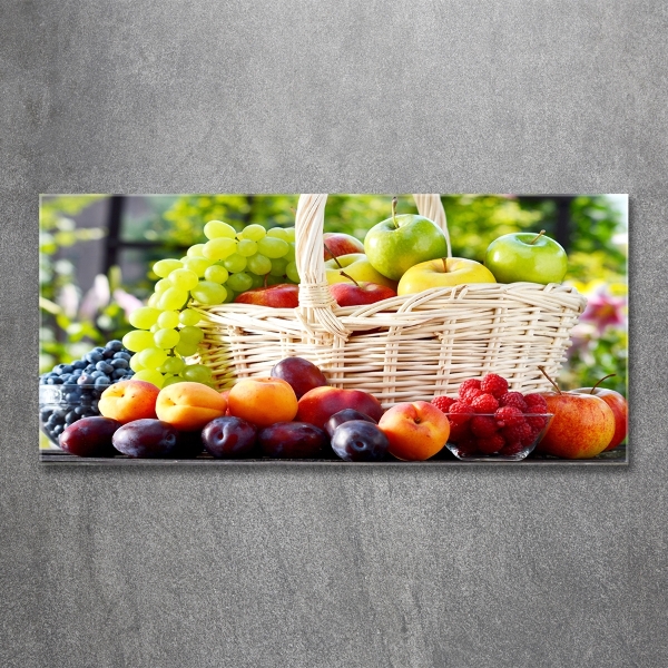 Glass wall art Fruit basket