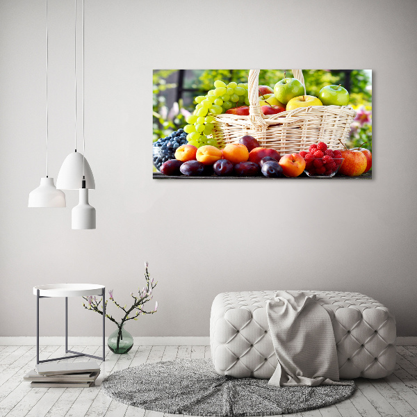 Glass wall art Fruit basket