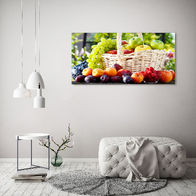 Glass wall art Fruit basket