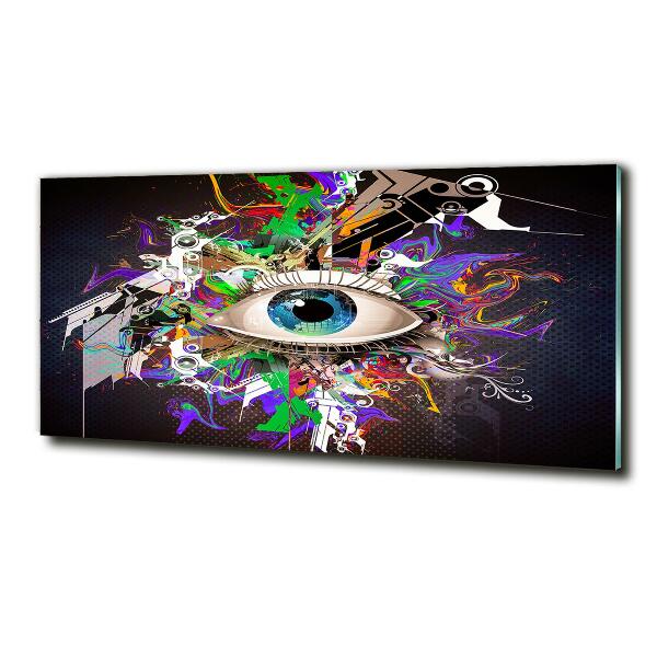 Glass art print Abstract eye