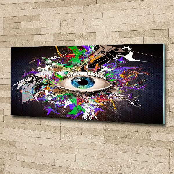 Glass art print Abstract eye