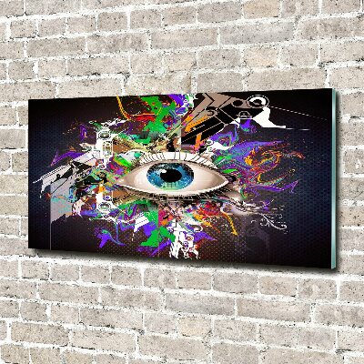 Glass art print Abstract eye