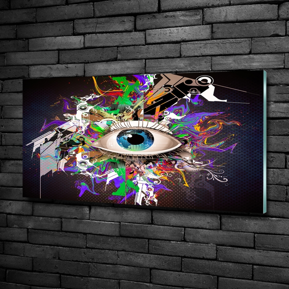 Glass art print Abstract eye