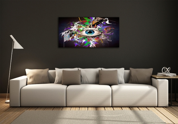 Glass art print Abstract eye