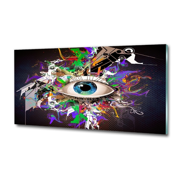 Glass art print Abstract eye