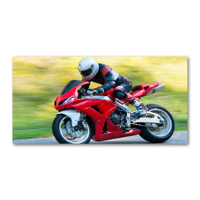 Glass picture print Motorbike