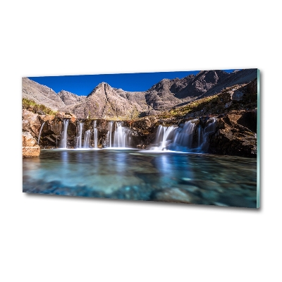 Photo printed on glass Waterfall in the mountains