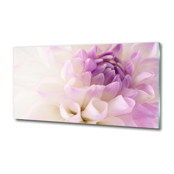 Wall art on glass White dalia