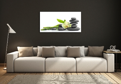 Glass wall art Orchid