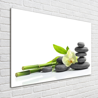 Glass wall art Orchid