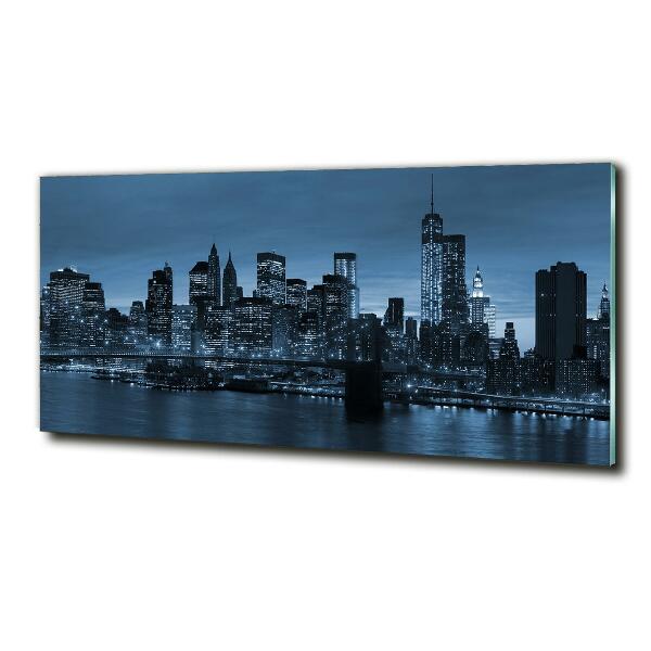 Glass picture print New york at night