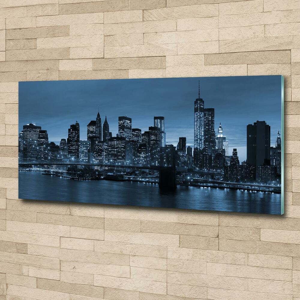 Glass picture print New york at night