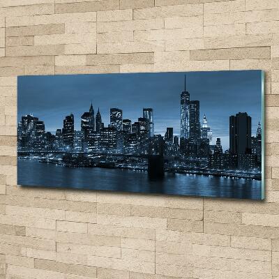 Glass picture print New york at night