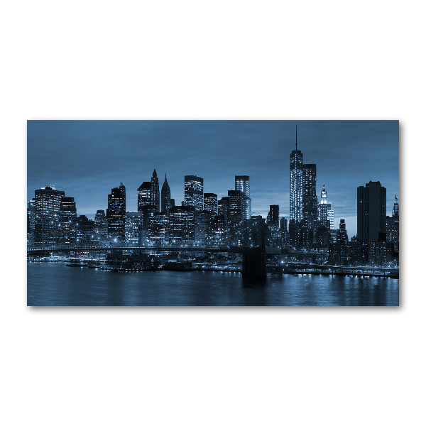 Glass picture print New york at night