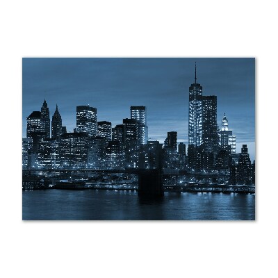 Glass picture print New york at night