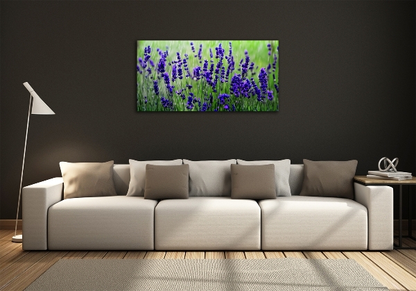 Wall art on glass Lavender