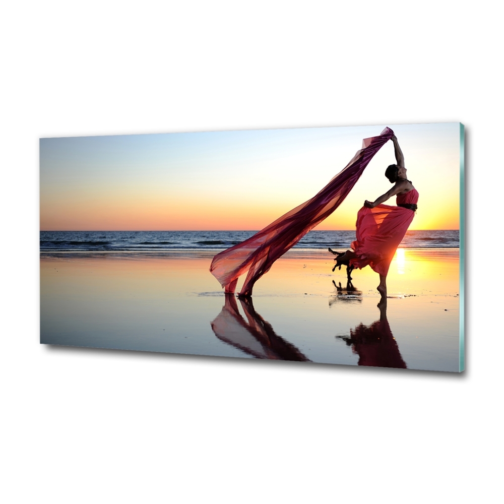 Photo printed on glass Dancing woman