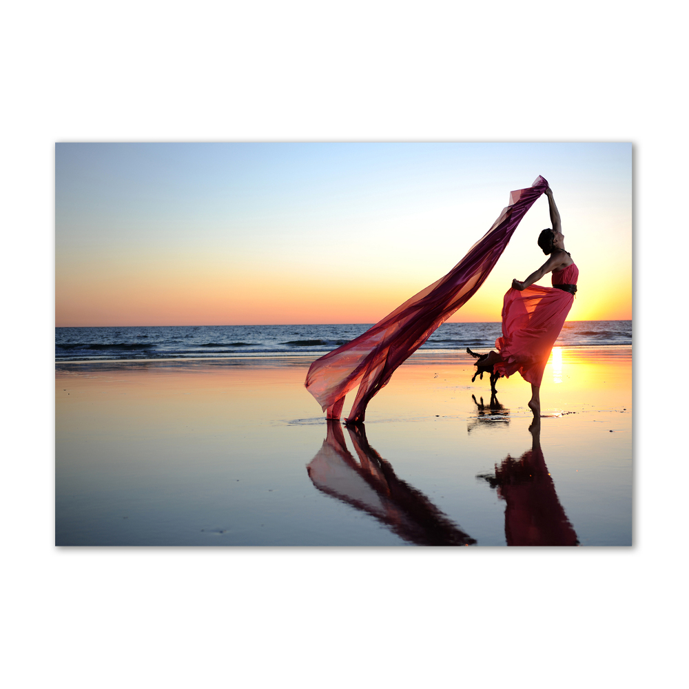 Photo printed on glass Dancing woman