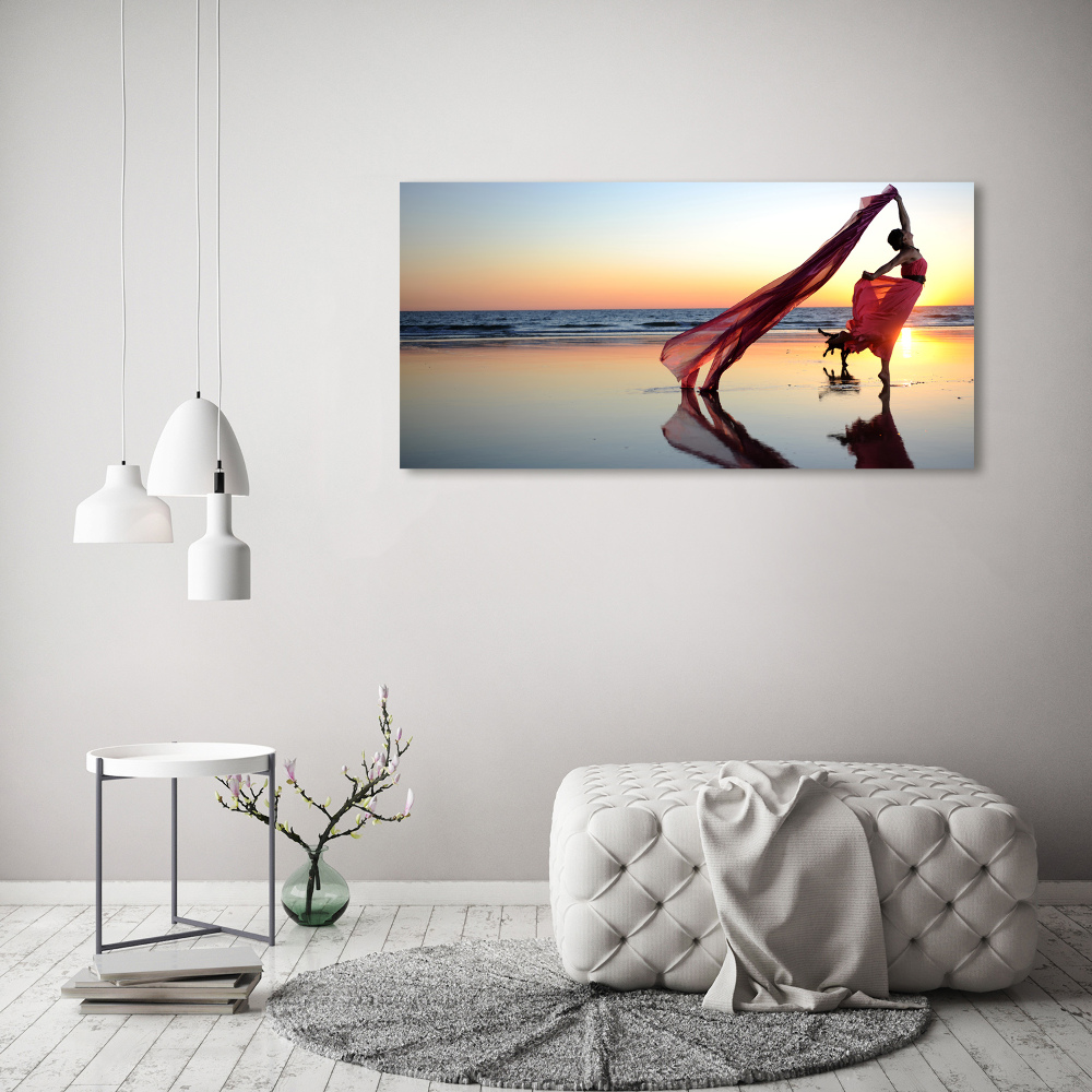 Photo printed on glass Dancing woman